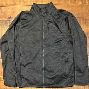 The North Face Jacket Mens Medium Full Zip Fleece  Pocket Polyester Black/Grey